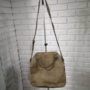 mark. (Avon Product) Sage Green Crocodile Pattern Faux Leather Lined Handbag